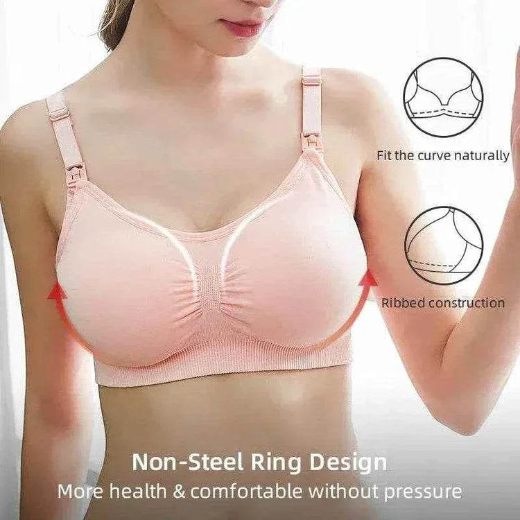 High Quality Plus Size Nursing Bra Breathable Women Breastfeeding Underwear Seamless Maternity Bra Push Up Bra by DSERS