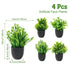 1/4pcs Artificial Plants Potted Green Bonsai Small Tree Grass Plant Pot Ornament Fake Flower for Home Garden Decor Wedding Party by DSERS