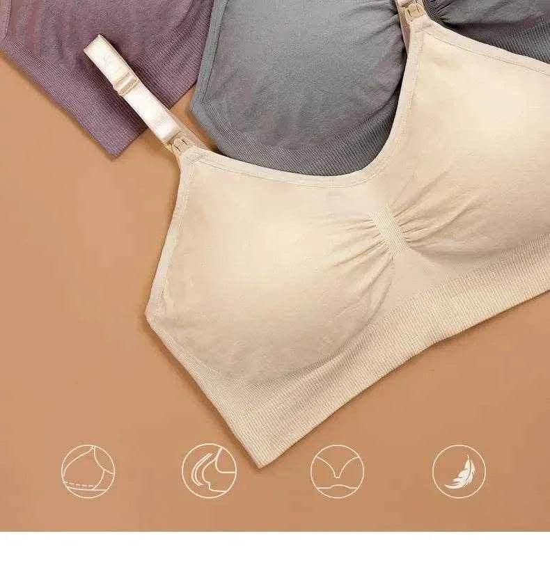 High Quality Plus Size Nursing Bra Breathable Women Breastfeeding Underwear Seamless Maternity Bra Push Up Bra by DSERS