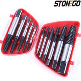 STONEGO 5PCS/6PCS Broken Damaged Screwdriver Extractor Drill Bit Set Carbon Steel Double Side Screw Pull Center Drill Bits Extractor Drill Bit Set by DSERS