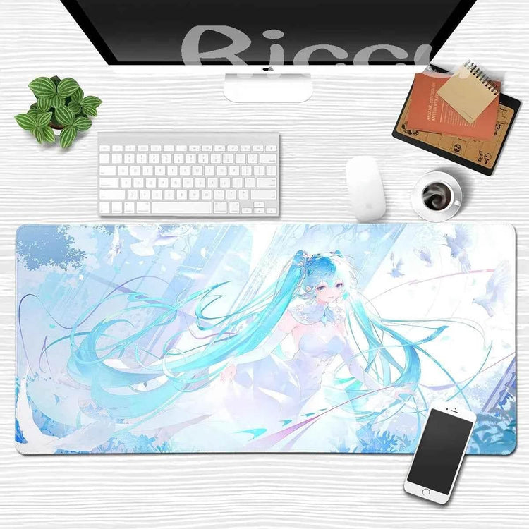 Large Gaming Mouse Pad Hatsune M-miku Mousepad PC Gamer Desk Mat Office Decoration Mouse Mat E-Sports Playmat Game Accessories by DSERS