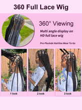 Synthetic Braided Wig Full Lace Front Wigs Knotless Box Cornrows Wigs For Black Women 36 Tribal Jumbo Braids Wigs With Baby Hair Braided Wig by DSERS / AliHairs Store