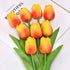 5 Pieces Tulips Artificial Flowers Bunch Home Decor Real Touch Tulip Flowers for Decoration Wedding Bridal Bouquet Fake Flowers by DSERS