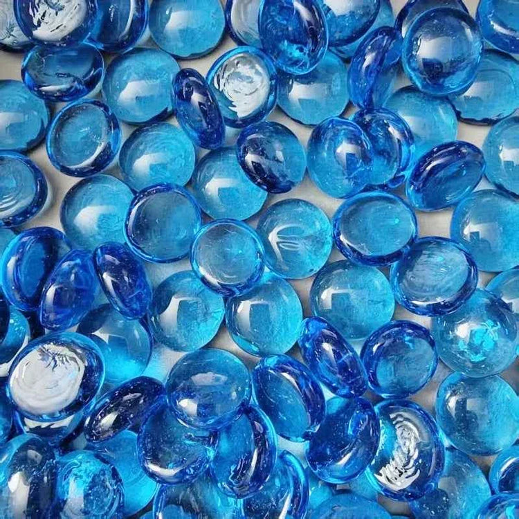 100g/3.52oz(Approx. 18-25pcs) Oblate Bead Glass Mosaic Tiles Colorful Round Mosaic Making Material Multi Diameter DIY Craft Tile by DSERS