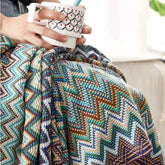 Bohemian Couch Blanket Large Knitted Tassel Throw for Bed Chair Sofa Couch Cover All-Season Blankets Home Decor Soft Comfortable by DSERS