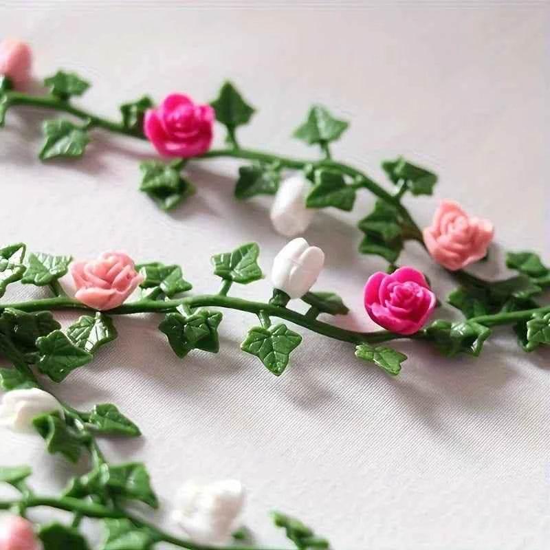 20pcs Dollhouse Miniature Garden Scene with Flower Vines Perfect for DIY Crafts Model Decorations and Creative Projects Realistic by GiFTiFY