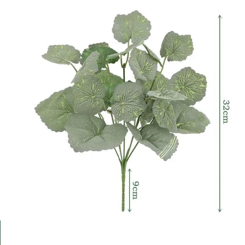 Artificial Plants Leaves Silk Tortoiseshell Leaf Dieffenbough Fake Small Fairy Taro Simulation Green Plant Living Room Decor by DSERS