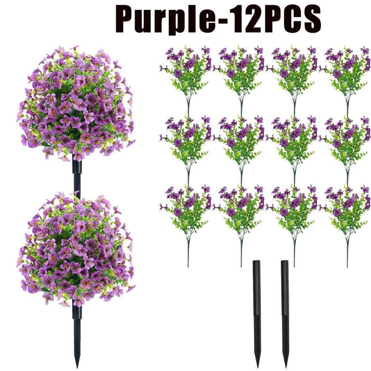 Fake Flowers Outdoor UV Resistant Faux Plants For Outside Yard Wedding Indoor Home Kitchen Farmhouse Decor Artificial Plants by DSERS