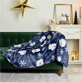 Christmas Blanket Soft, Decorative Blankets for Bed Cozy Throws for Sofa, Soft Plush Throw Embroidered Home Sweet Home by DSERS