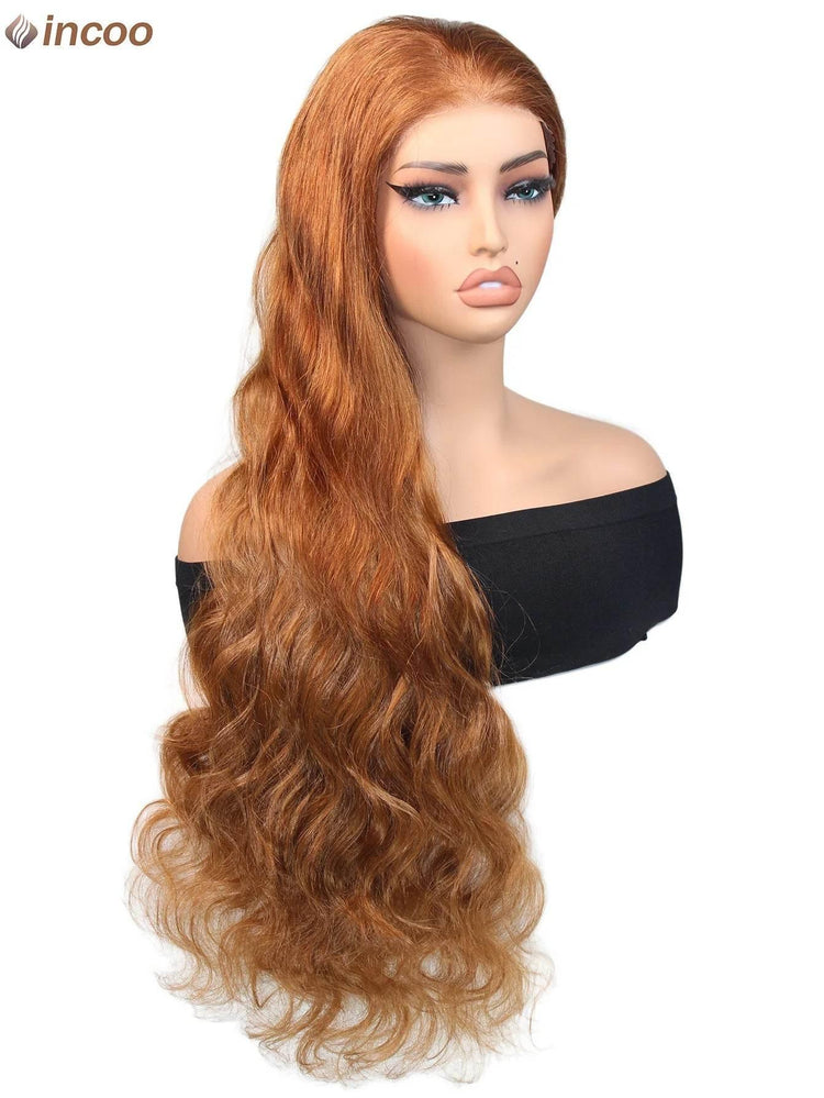 Colored Ginger Blonde 9X6 Glueless Lace Front Human Hair Wig Ready To Go&Wear Glueless Body Wave Lace Wig Burgundy Straight Wigs Hair Wig by DSERS / AliHairs Store