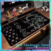 Mouse Pad Large Desk Mat P_Pokemones Anime Playmat 900x400 Xxl TGM PTCG Card Games Speed Computer and Office Gamer Cabinet mat by DSERS
