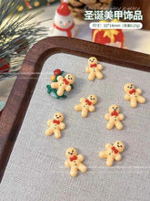 Christmas Series Nail Art Accessories 3D Resin Nail Charms Cute Bells Reindeer Snowman Cartoon Versatile Winter Nail Decorations by DSERS