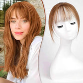 Ombre Light Blonde Clip in Bangs 100% Real Human Hair Bangs human hair wigs with bangs Hair Accessories by Zopi / AliExpress
