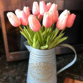 5 Pieces Tulips Artificial Flowers Bunch Home Decor Real Touch Tulip Flowers for Decoration Wedding Bridal Bouquet Fake Flowers by DSERS