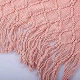 Bohemian Couch Blanket Large Knitted Tassel Throw for Bed Chair Sofa Couch Cover All-Season Blankets Home Decor Soft Comfortable by DSERS