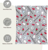 Christmas Blanket Soft, Decorative Blankets for Bed Cozy Throws for Sofa, Soft Plush Throw Embroidered Home Sweet Home by DSERS