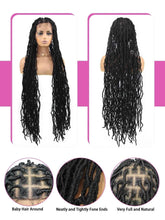 Synthetic Lace Braided Wigs Faux Locs Lace Front Wig for Women Butterfly Locs Braids Wig Long Dreadlocks Free Part 40 Inch Braided Wigs by DSERS / AliHairs Store