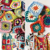 Mix Colors Handmade Crochet Doilies Suit Square Flower Piece Clothing Pocket Coaster Bag Tablecloth DIY Jewelry 6cm Home decor by DSERS