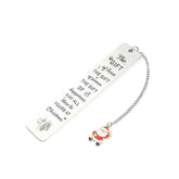 A stainless steel pendant bookmark about Christmas, the warmest Christmas reading gift for loved ones on Christmas Eve. metal Bokkmark by DSERS