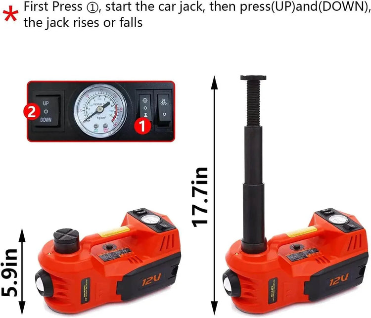 5 Ton Hydraulic Trolley Floor Jack Car Jack Kit 5Ton DC 12V Electric Hydraulic Car Jack Lift Floor Jack by DSERS