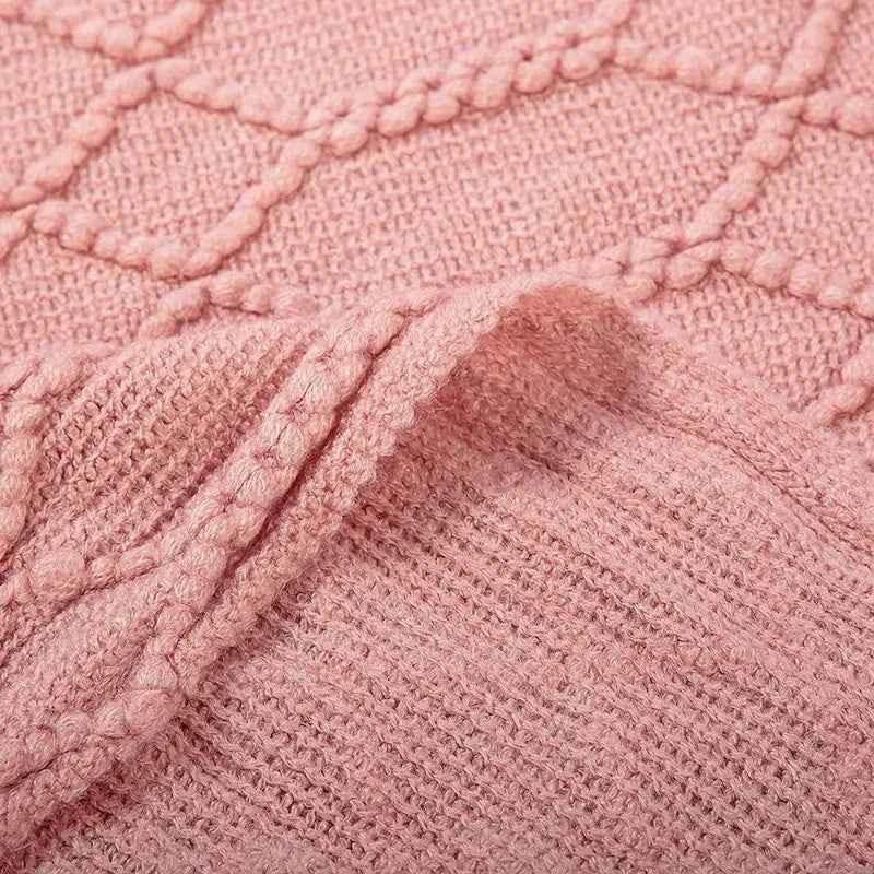 Bohemian Couch Blanket Large Knitted Tassel Throw for Bed Chair Sofa Couch Cover All-Season Blankets Home Decor Soft Comfortable by DSERS