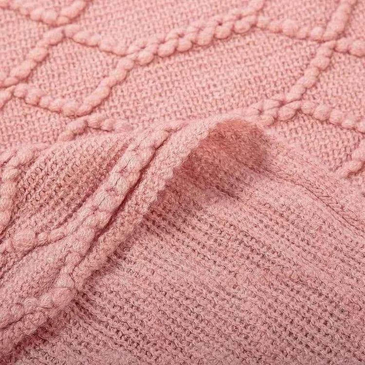 Bohemian Couch Blanket Large Knitted Tassel Throw for Bed Chair Sofa Couch Cover All-Season Blankets Home Decor Soft Comfortable by DSERS