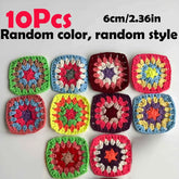 Mix Colors Handmade Crochet Doilies Suit Square Flower Piece Clothing Pocket Coaster Bag Tablecloth DIY Jewelry 6cm Home decor by DSERS