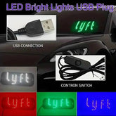 Led Light Signs For LYFT Car Windshield Glow LED Sign Decal Stickers Sign Light Windshield Sticker Cab Indicator Lamp Bright Lights U Led Light Signs For Car by DSERS