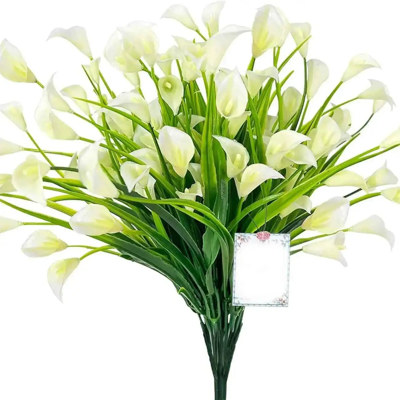 Artificial Calla Lily Bouquet 33cm Fake Flowers for Indoor Home Room Decor Garden Wedding Decora Outdoor Vase Flower Arrangement by DSERS