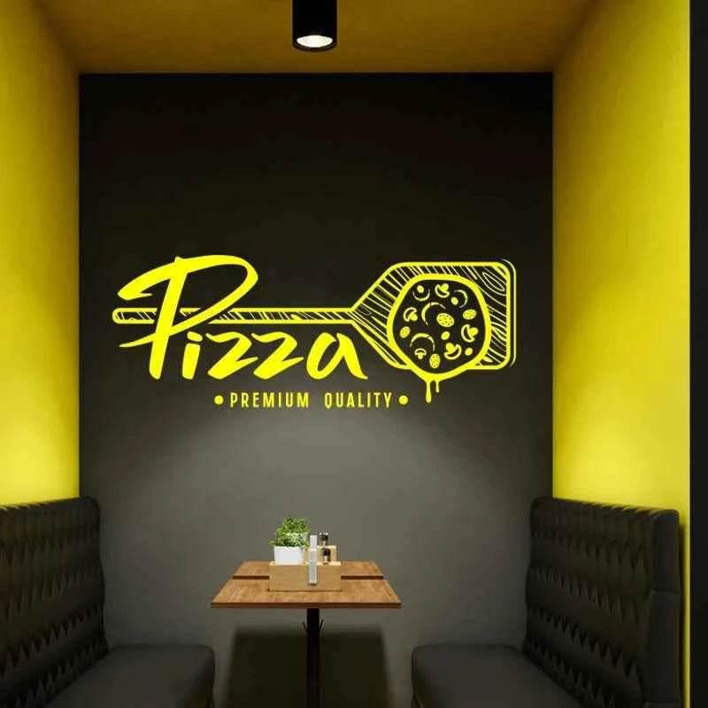 Pizzeria Wall Sticker Food Lover Wall Decal Vinyl Window Sticker Pizza Lover Decal food shop pegatinas de pared E880 by DSERS