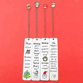 A stainless steel pendant bookmark about Christmas, the warmest Christmas reading gift for loved ones on Christmas Eve. by DSERS