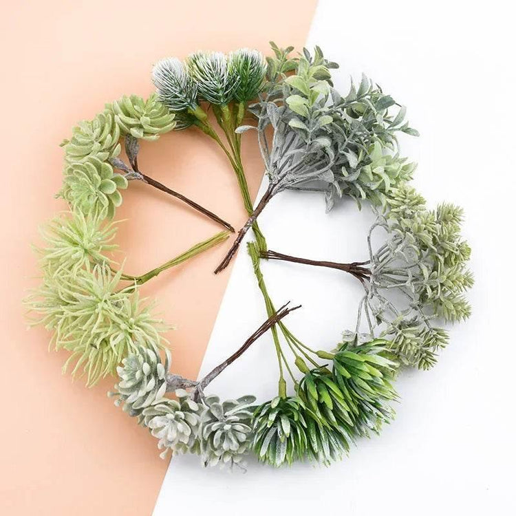 Artificial Plants for Home Wedding Decoration Silk Flowers for Scrapbooking Fake Plastic Decorative Christmas Wreat by DSERS