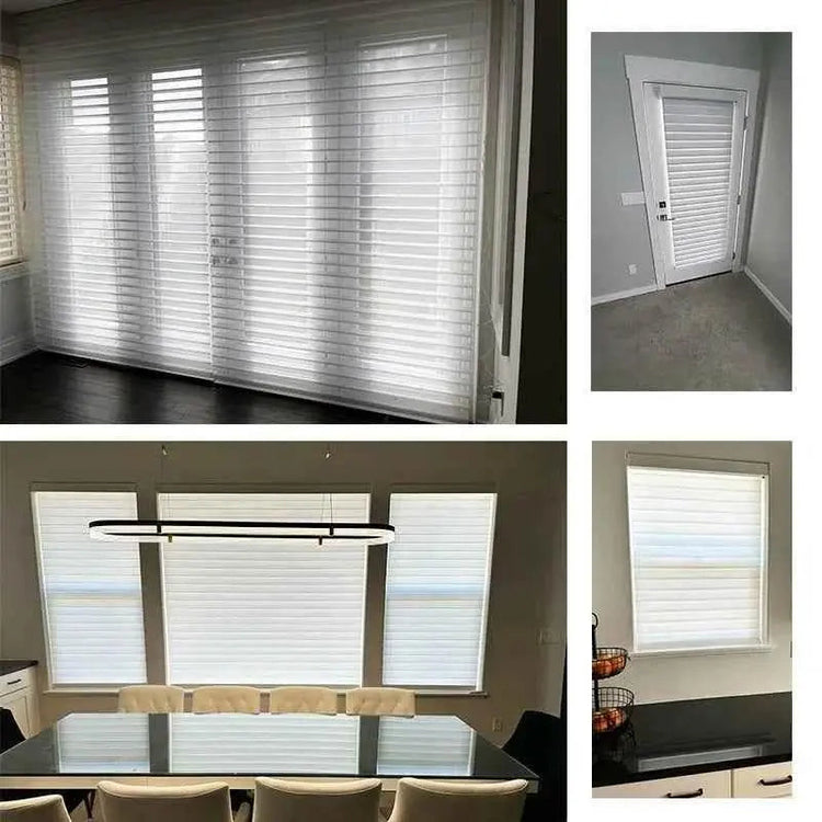 SmartMatters Electric Shangrila Blinds Smart Zigbee Blackout Zebra Shades for Windows and Doors Wifi Tuya Alexa Google Assistant Smart Shade by DS
