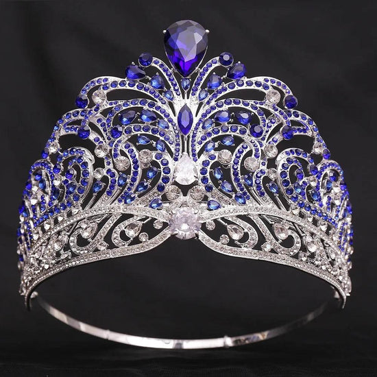 European Miss Universe Big Forest Crystal Wedding Crowns Cubic Zircon Crown Queen Rhinestone Tiara Party Stage Show Hair Jewelry Tiaras by DSERS