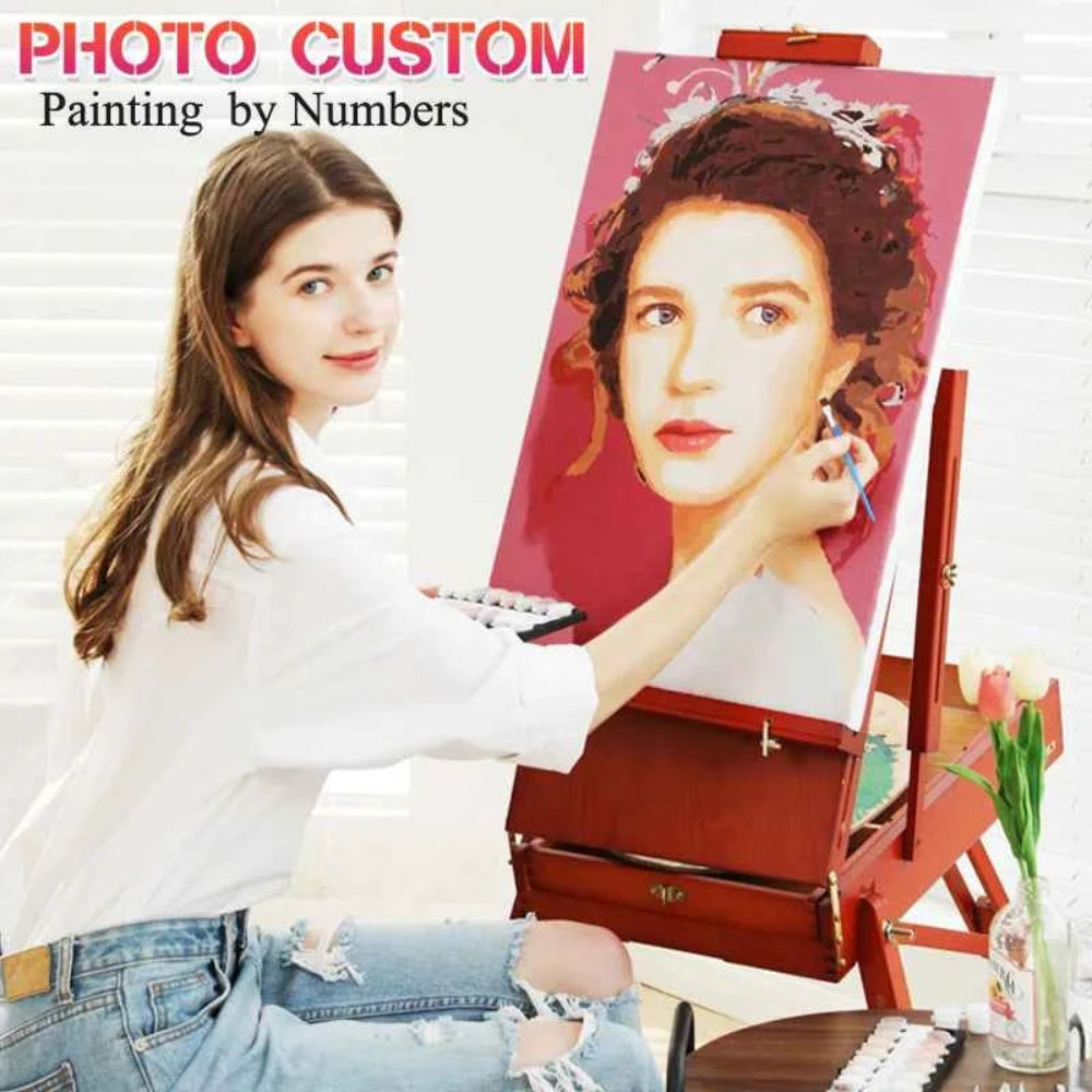 Painting By Numbers, Personality Photo Customized Picture Drawings Paint by DSERS