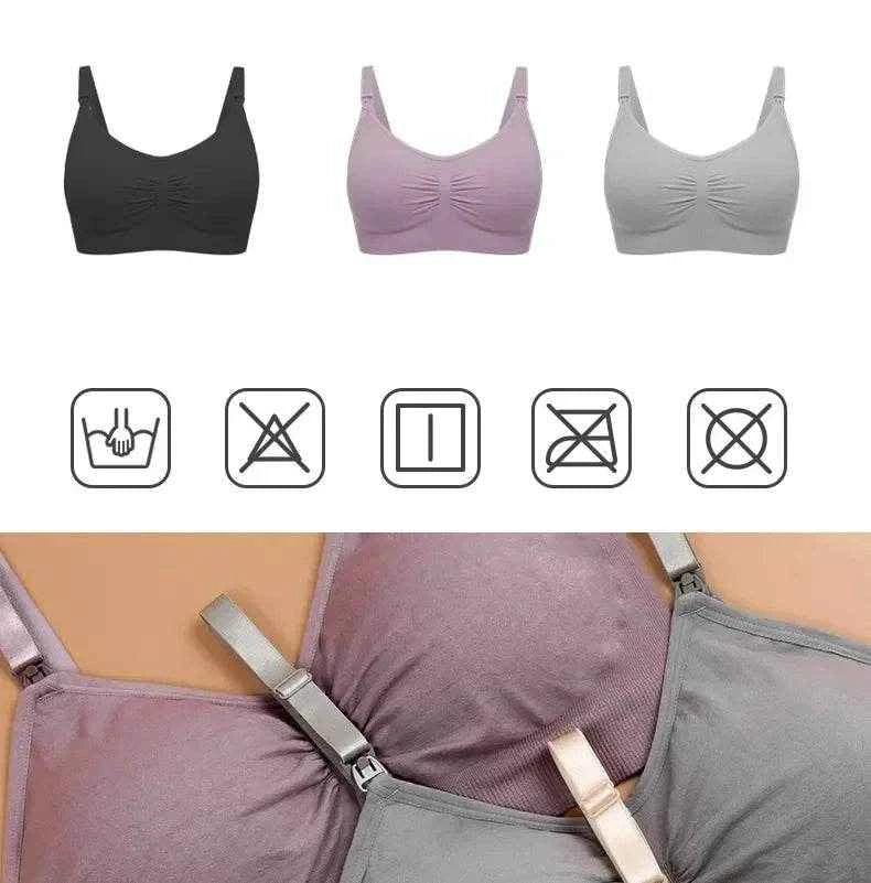 High Quality Plus Size Nursing Bra Breathable Women Breastfeeding Underwear Seamless Maternity Bra Push Up Bra by DSERS