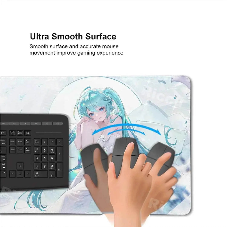 Large Gaming Mouse Pad Hatsune M-miku Mousepad PC Gamer Desk Mat Office Decoration Mouse Mat E-Sports Playmat Game Accessories by DSERS