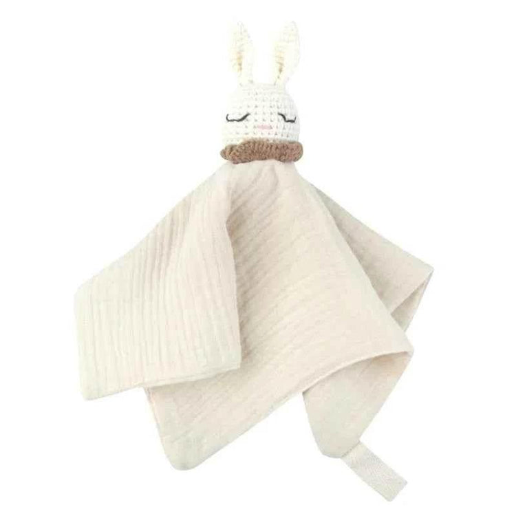Infant Baby Appease Comforting Towel Crochet Rabbit Burp Cloth Sleep Soothing Doll Toy Pacify Soother Bib for Toddlers A2UB by DSERS