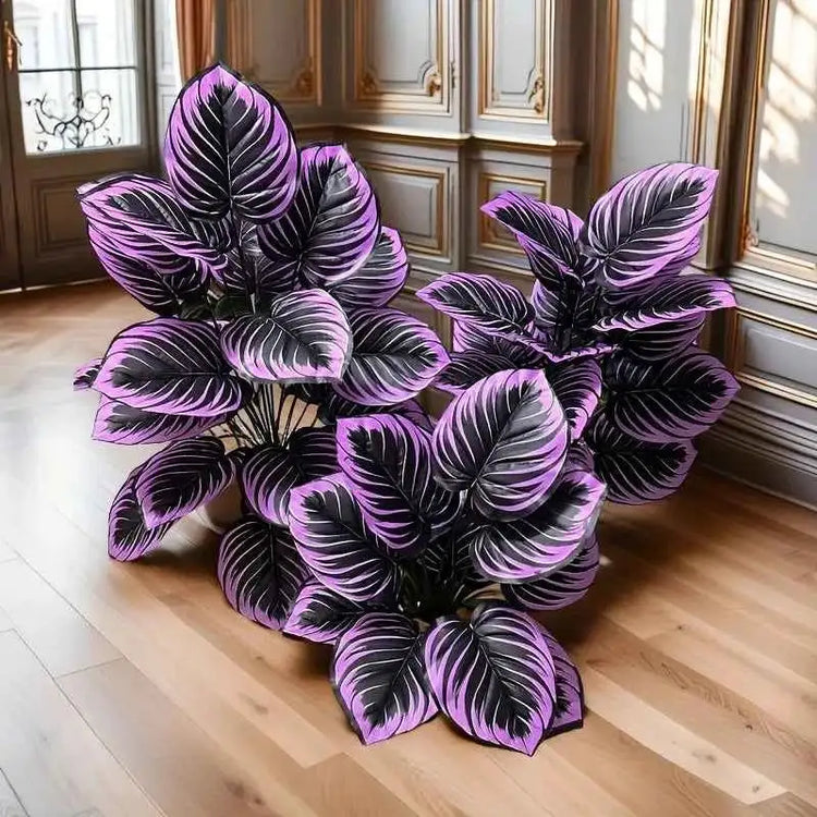 18-Headed Artificial Violet Plants Realistic Floor Bonsai Plant Indoor for Home Weddings Hotels Gardens Photography Decorations by DSERS