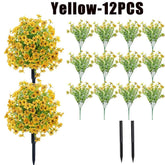 Fake Flowers Outdoor UV Resistant Faux Plants For Outside Yard Wedding Indoor Home Kitchen Farmhouse Decor Artificial Plants by DSERS