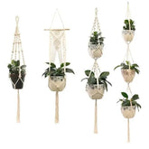 Hanging Plant Handmade Macrame Plant Hanger Flower Pot Planter Hanger Wall Decor Courtyard Garden Hanging Planter Hanging Basket by DSERS
