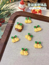 Christmas Series Nail Art Accessories 3D Resin Nail Charms Cute Bells Reindeer Snowman Cartoon Versatile Winter Nail Decorations by DSERS