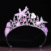 New Mermaid Crown Diadem Halloween Ocean Style Costume Seashell Starfish Hair Accessories for Women Girls Birthday Party Tiaras Tiaras by DSERS