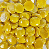 100g/3.52oz(Approx. 18-25pcs) Oblate Bead Glass Mosaic Tiles Colorful Round Mosaic Making Material Multi Diameter DIY Craft Tile by DSERS