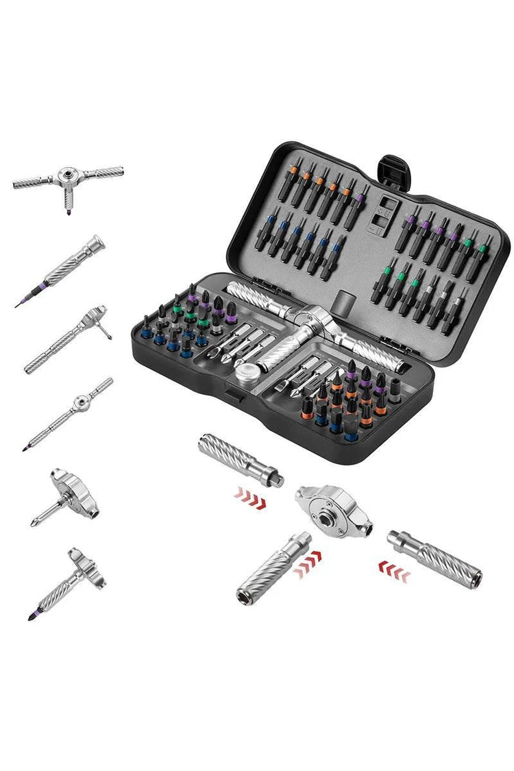 VMAN Precision 66in1 magnetic ratchet screwdriver set Detachable T - handle magneticizer Fix furniture, electronics & glasses Ratchet Screwdriver by DSERS
