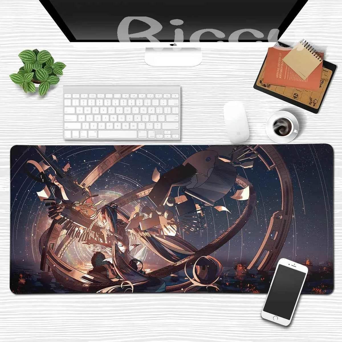 Large Gaming Mouse Pad Hatsune M-miku Mousepad PC Gamer Desk Mat Office Decoration Mouse Mat E-Sports Playmat Game Accessories by DSERS