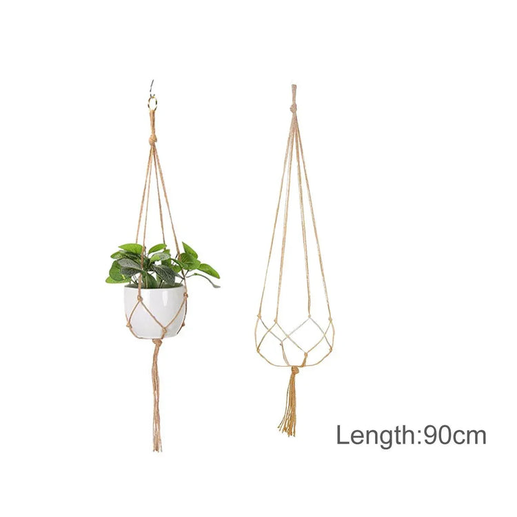 Hanging Plant Handmade Macrame Plant Hanger Flower Pot Planter Hanger Wall Decor Courtyard Garden Hanging Planter Hanging Basket by DSERS