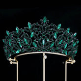 Luxury Blue Crystal Wedding Crown Bridal Headwear Brithday Party Rhinestone Diadem Headband Handwork Headpiece for Women Tiaras Tiaras by DSERS