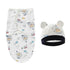 Newborn Baby Wrap Anti-Startle 2Pcs/Set Baby Swaddle Sleeping Cocoon Design 100%Cotton Baby Adjustable Blanket 0-6 Months by DSERS