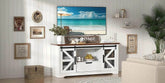 Modern TV Stand for TVs up to 60’’, Entertainment Center w/1 Drawer & 2 Storage Cabinets, Large Media Console Cabinet Modern TV Stand by DSERS